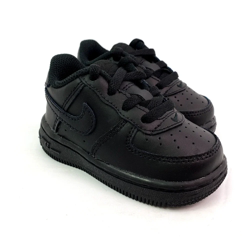 Nike Force 1 LE Baby Toddler Size 4c Triple Black Sneaker Shoes DH2926-001